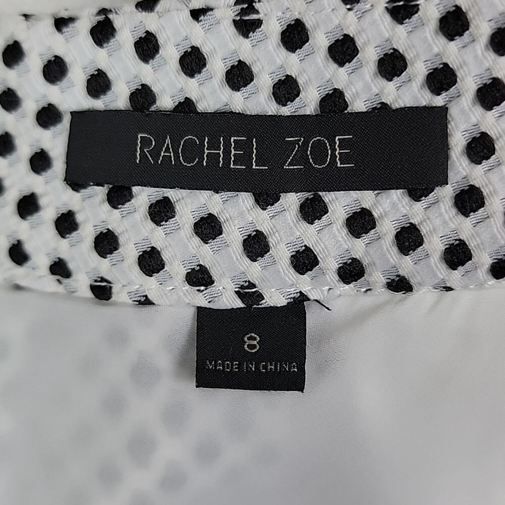 Rachel Zoe Black and White Dots‎ Pleated Mini Skirt with Pockets 8 - Picture 13 of 15